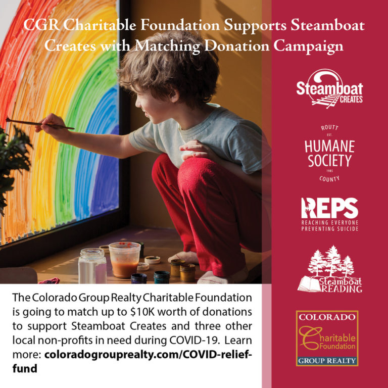 CGR Charitable Foundation Matching Donation Campaign - Steamboat Creates